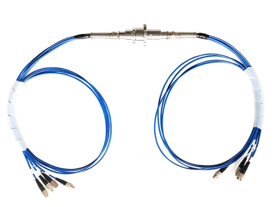 Giunto rotante multicanale in fibra ottica