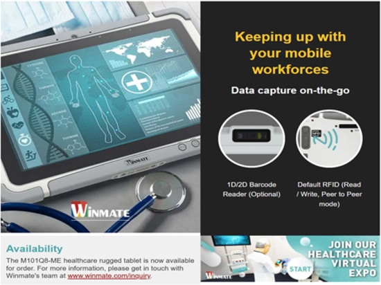 Tablet PC Android Winmate Healthcare M101Q8-ME con Qualcomm® Snapdragon™ 660