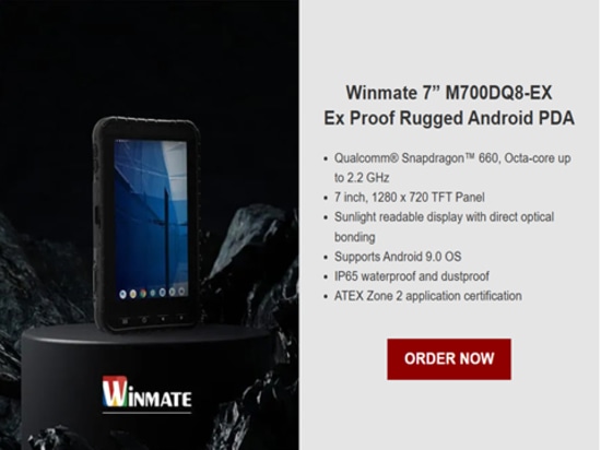 PDA Android rugged di grado ATEX Winmate M700DQ8-EX