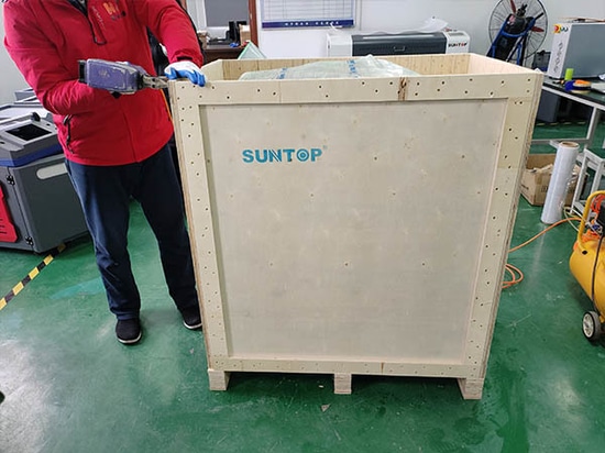 SUNTOP spedisce in Spagna una saldatrice laser 5 in 1 da 2 kW completamente collaudata