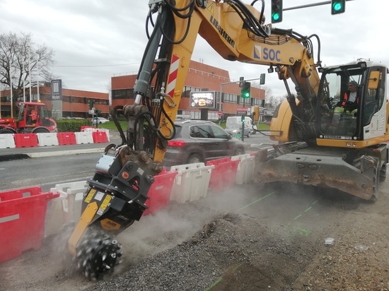 Fresa MB-R su un cantiere metro