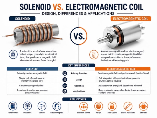solenoide vs bobina elettromagnetica