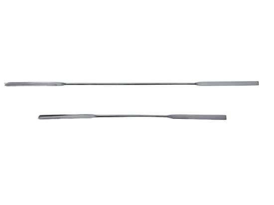 Spatola di dosaggio di precisione per quantità minime di campione: spatola per micropolveri, di forma angolare/semicircolare, in acciaio inossidabile (Bürkle GmbH)