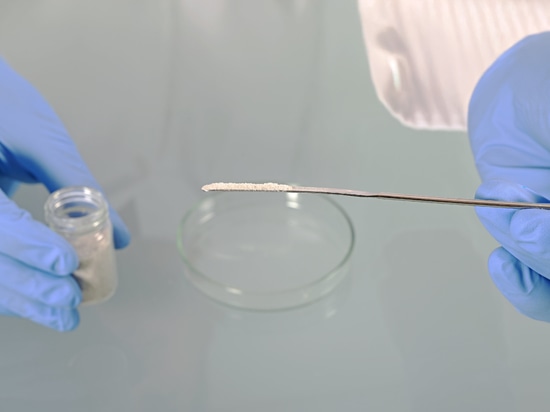 Spatola di dosaggio di precisione per quantità minime di campione: spatola per micropolveri, di forma angolare/semicircolare, in acciaio inossidabile (Bürkle GmbH)
