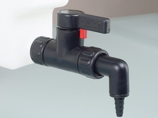 StopCock PA: rubinetto di scarico elettricamente conduttivo per il riempimento con solventi (Bürkle GmbH)