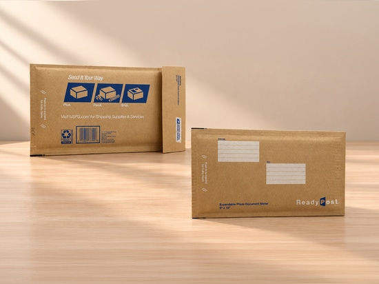 Buste imbottite in carta WaveBag prodotte per USPS, il servizio postale degli Stati Uniti, per applicazioni legate a fotografie e documenti.