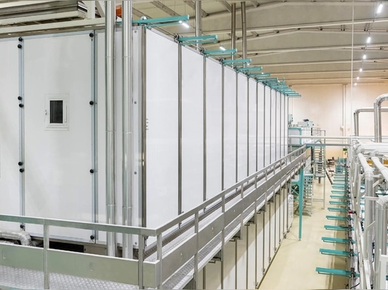 Sezione di essiccazione a più piani di una linea di produzione di pasta corta
