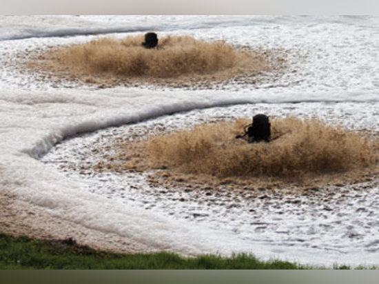 Il contatto fra aria e l'acqua è essenziale per il trattamento di acqua di scarico aerobico tradizionale, che consuma le quantità significative di energia. Foto: Charlotte Perhammar, LiU.