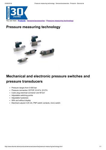 Pressure measuring technology