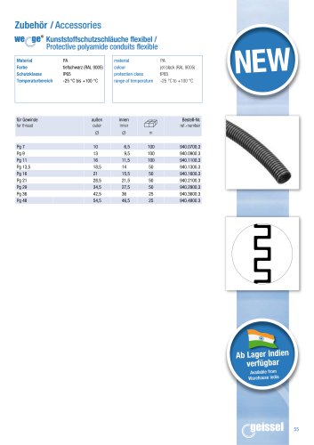 wege® Protective polyamide conduits flexible data sheet