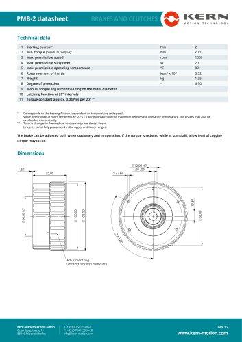 Permanent magnet brake PMB2