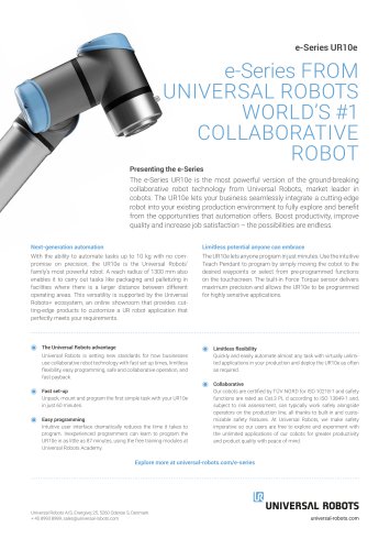 UR10e tech sheet