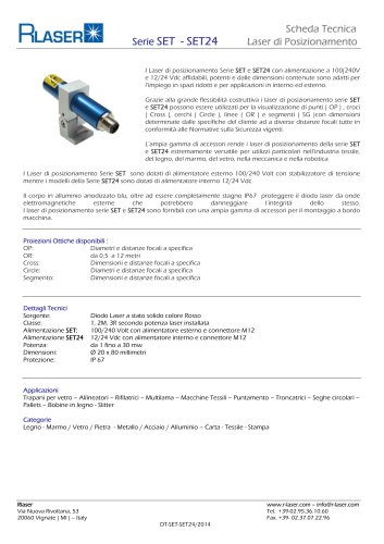 Positioning Laser Series SET and SET24