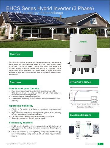 Hybrid DC/AC inverter EHCS series