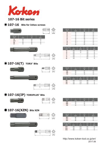 107-16 Series Long Bits