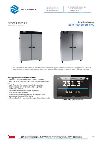 Stufa di essiccazione SLW 400 Smart PRO