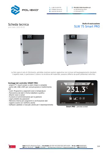 Stufa di essiccazione SLW 75 Smart PRO