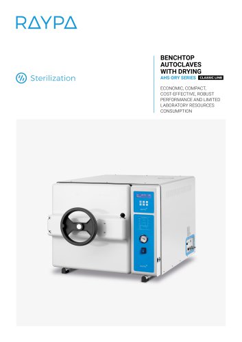 BENCHTOP AUTOCLAVES WITH DRYING - AHS-DRY SERIES