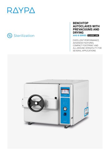 BENCHTOP AUTOCLAVES WITH DRYING AND PREVACUUMS - AHS-B SERIES