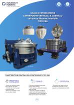 Scala di produzione centrifughe verticali a cestello con sacco filtrante rimovibile tipo KSA