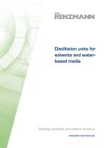 Distillation units for solvents and waterbased media