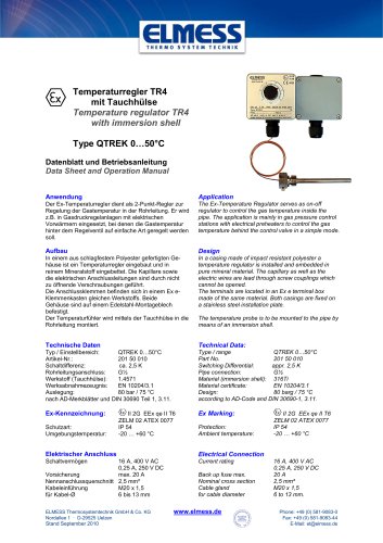 Ex gas temperature regulator QTREK