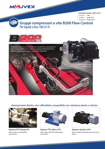 Gruppi compressori a vite B200 Flow Control