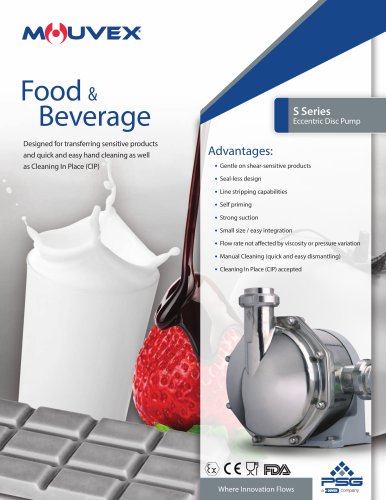 Mouvex S Series Food & Beverage Flyer - MVX-10602-F-03