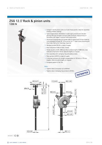 Rack & pinion units - ZSG 12