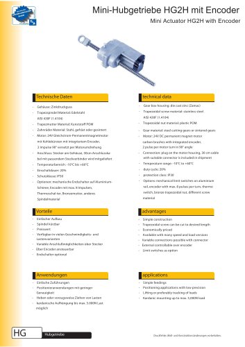 Mini Actuator HG2H with Encoder