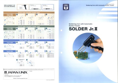 Soldering Iron with Automatic Solder Feeder SOLDER Jr.I