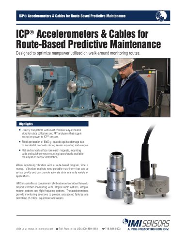 ICP® Accelerometers & Cables for Route-Based Predictive Maintenance