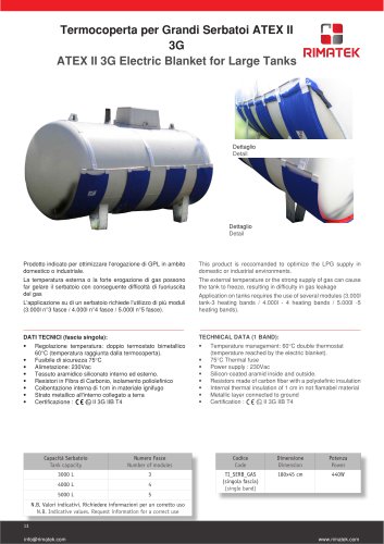 Termocoperta per Grandi Serbatoi ATEX II 3G