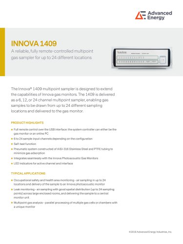 Innova 1409 Multipoint Sampler Datasheet