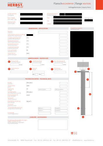 Electric flange immersion heaters