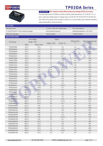TP03DA series 3W DC-DC converter