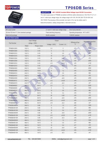 TP06DB series 6W DC/DC converter