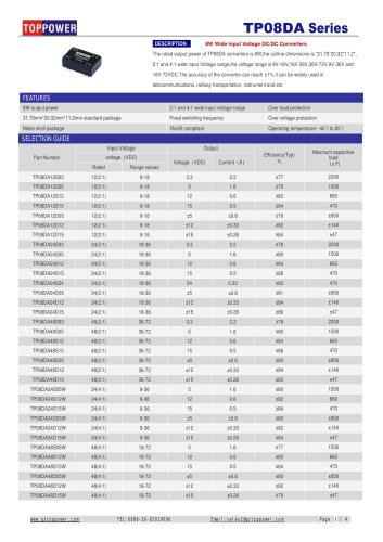 TP08DA series 8W DC/DC