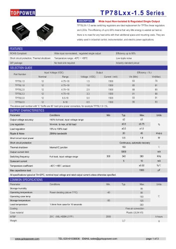 TP78LXX-1.5  NON-Isolated dc-dc converter