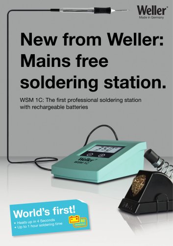 New from Weller: Mains free soldering station