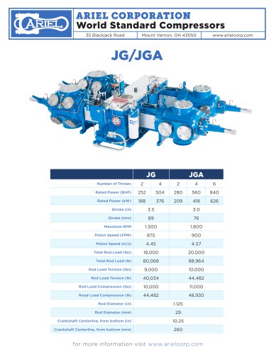 JG & JGA Reciprocating Gas Compressors