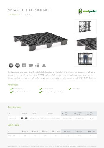 NESTABLE LIGHT INDUSTRAL PALLET