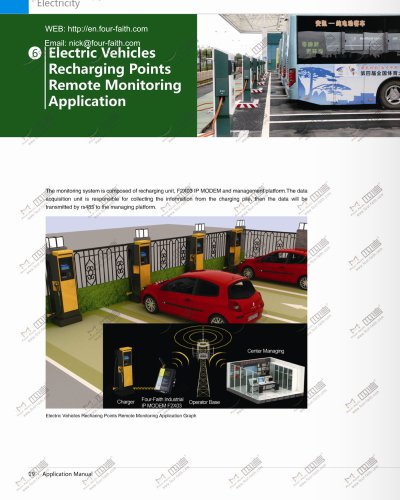 Electric vehicles recharging points remote monitoring application