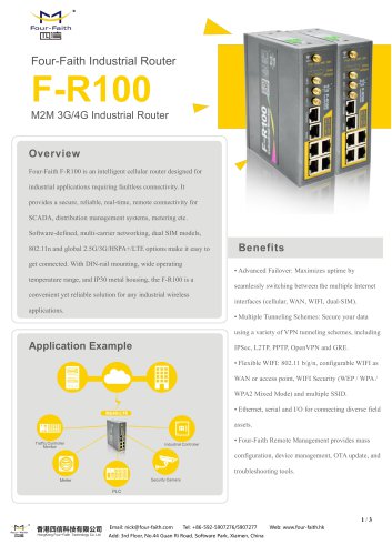 F-R100 4G Industrial Cellular Router with Din Rail