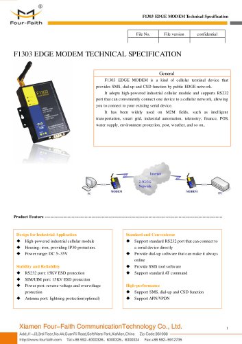 F1303 Industrial EDGE MODEM