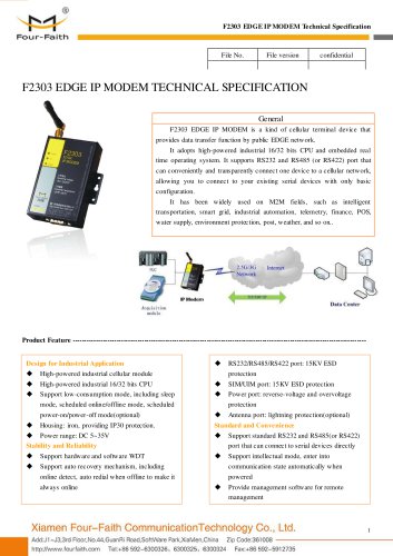 F2303 Industrial EDGE IP MODEM