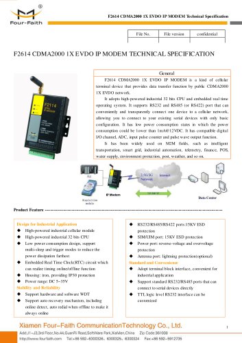 F2614 Industrial EVDO IP MODEM