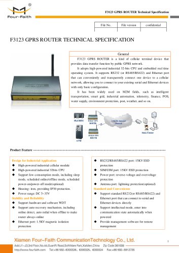 F3123 Industrial 3g GPRS ROUTER