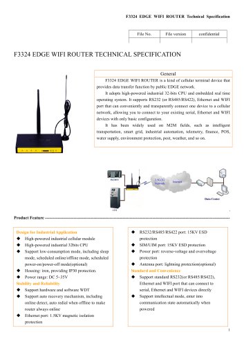 F3324 Industrial wifi router,m2m EDGE Router