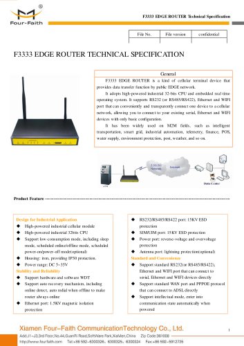 F3333 Industrial EDGE ROUTER